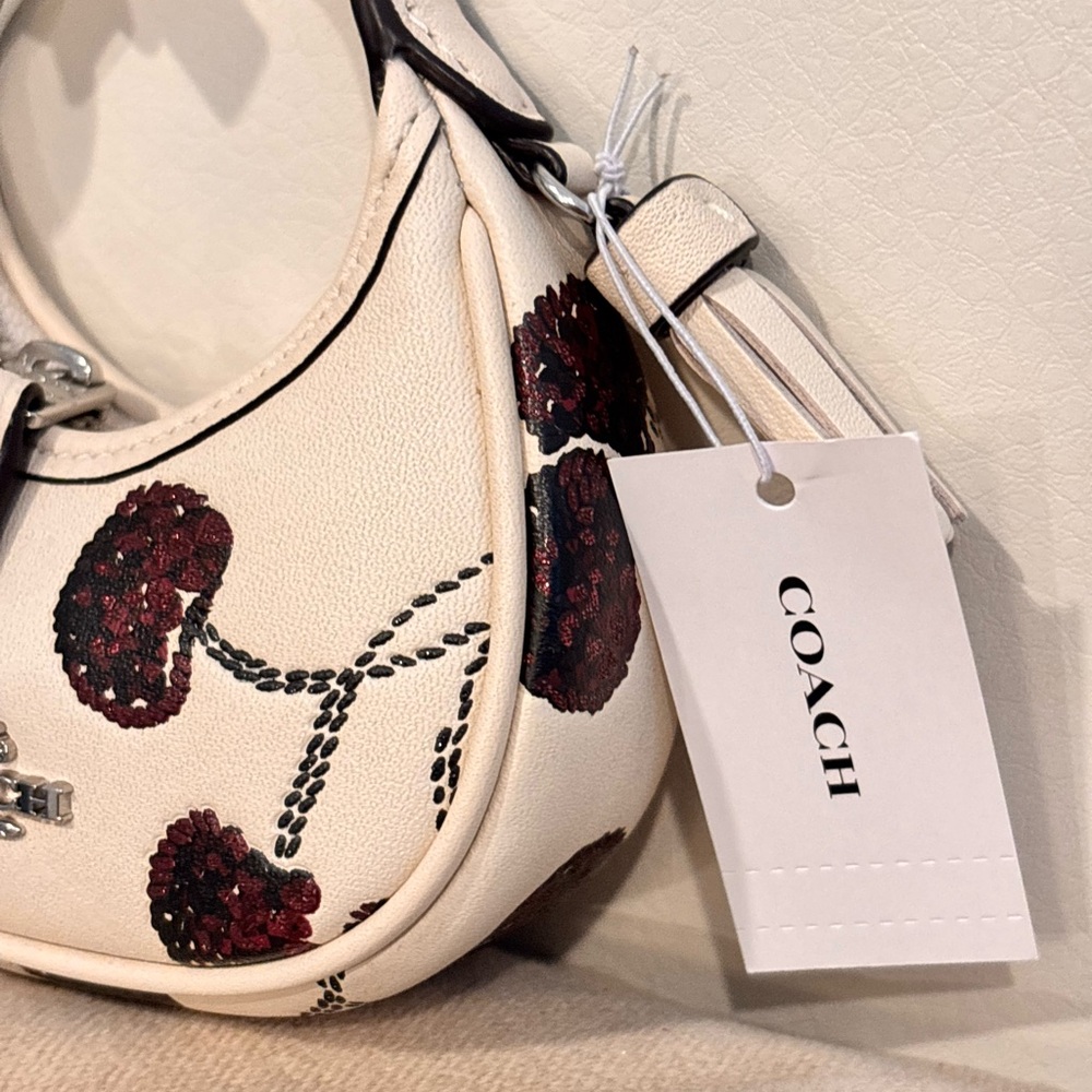 COACH Carmen Glitter Cherry Bag Charm / Keychain NWT - Picture 4 of 13
